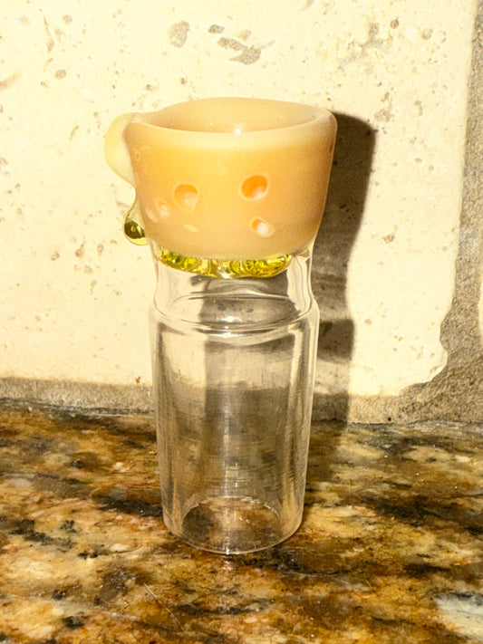 Alex blows glass slide